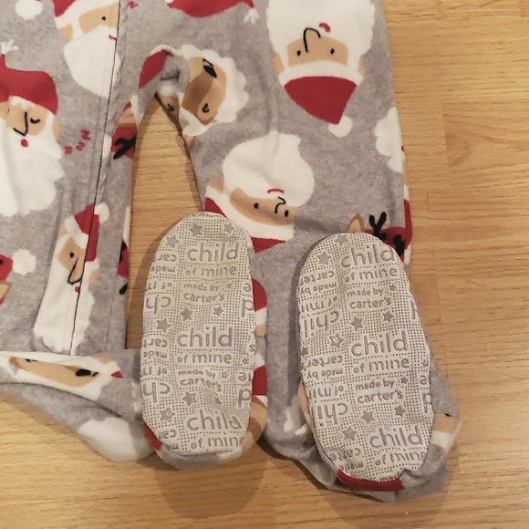Carter's Child of Mine Toddler Boys Santa Fleece 1-pice Sleeper Set of 2 Size 5 - Picture 5 of 8